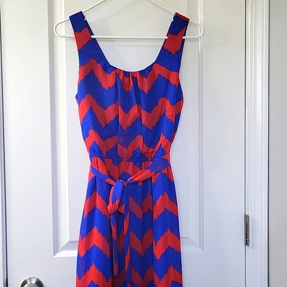 Beautiful lily star blue and red dress size jr large or womens med
